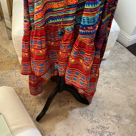 NWOT RUBY VAYA for BOSTON PROPER HIGH LOW SEXY MULTI COLOR DRESS - Picture 13 of 17
